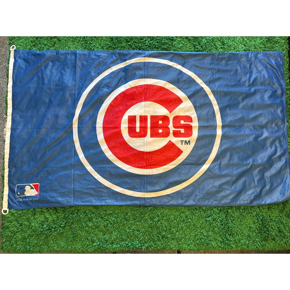 WinCraft Chicago Cubs Flag MLB 3x5 Blue Good 2009 Polyester Mesh Banner